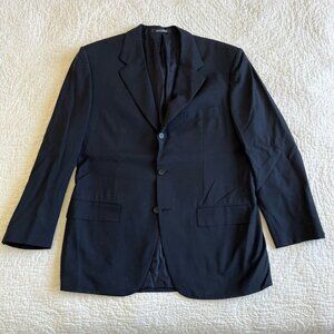 Principe di Firenze Mens Blazer Blue Italy 100% Wool Jacket Coat Size 42